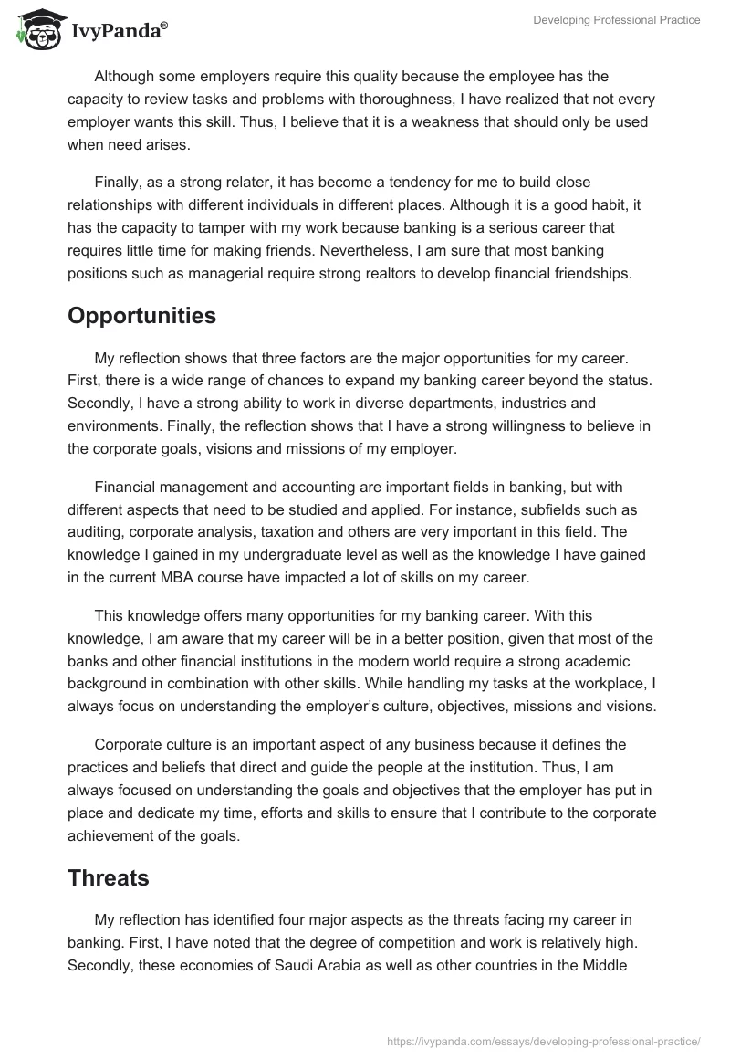 Developing Professional Practice. Page 5
