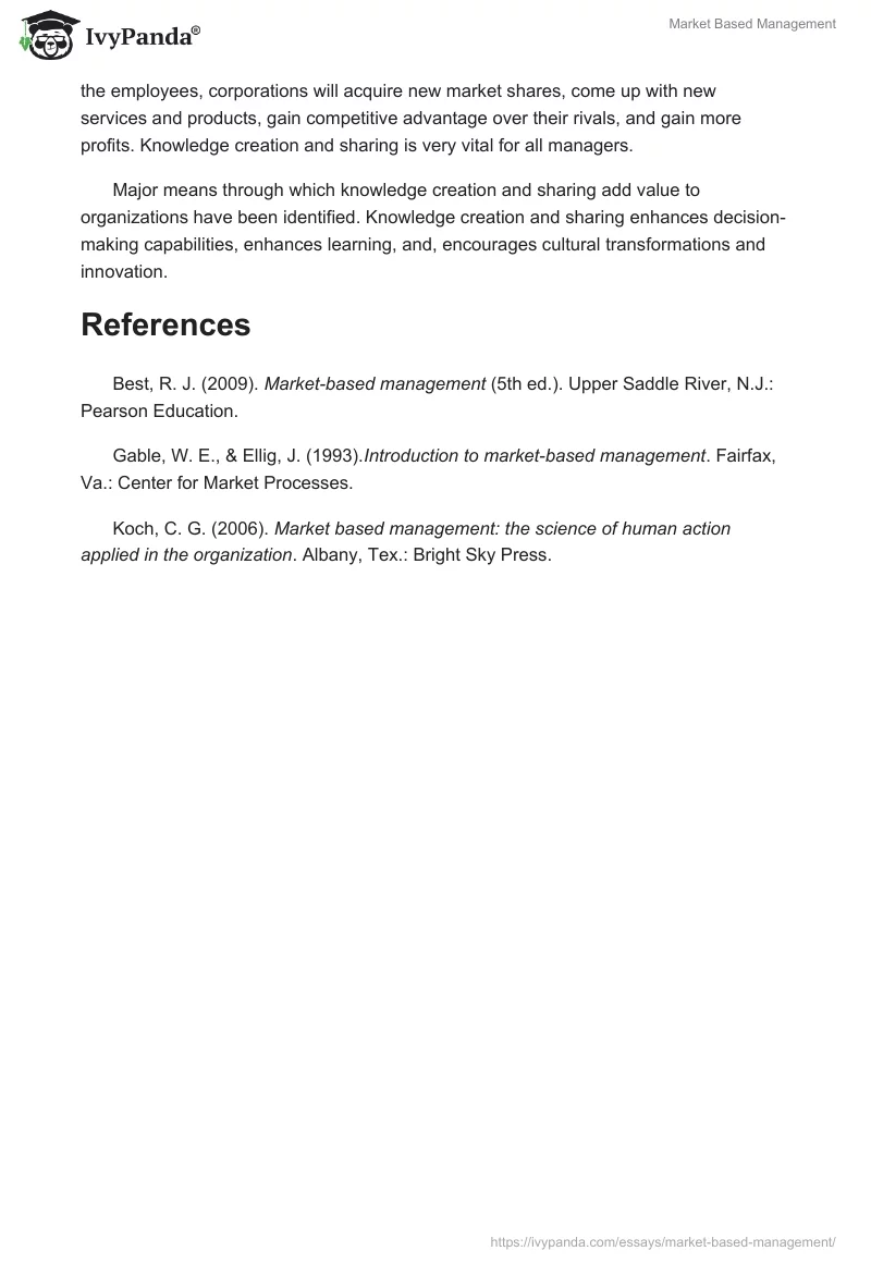 Market Based Management. Page 5