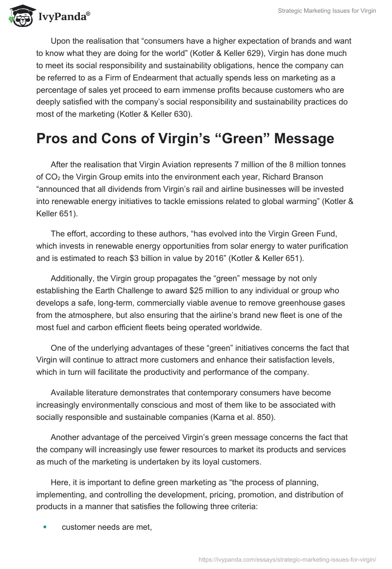 Strategic Marketing Issues for Virgin. Page 5