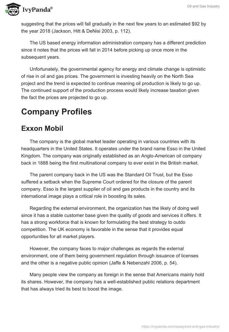 Oil and Gas Industry. Page 2