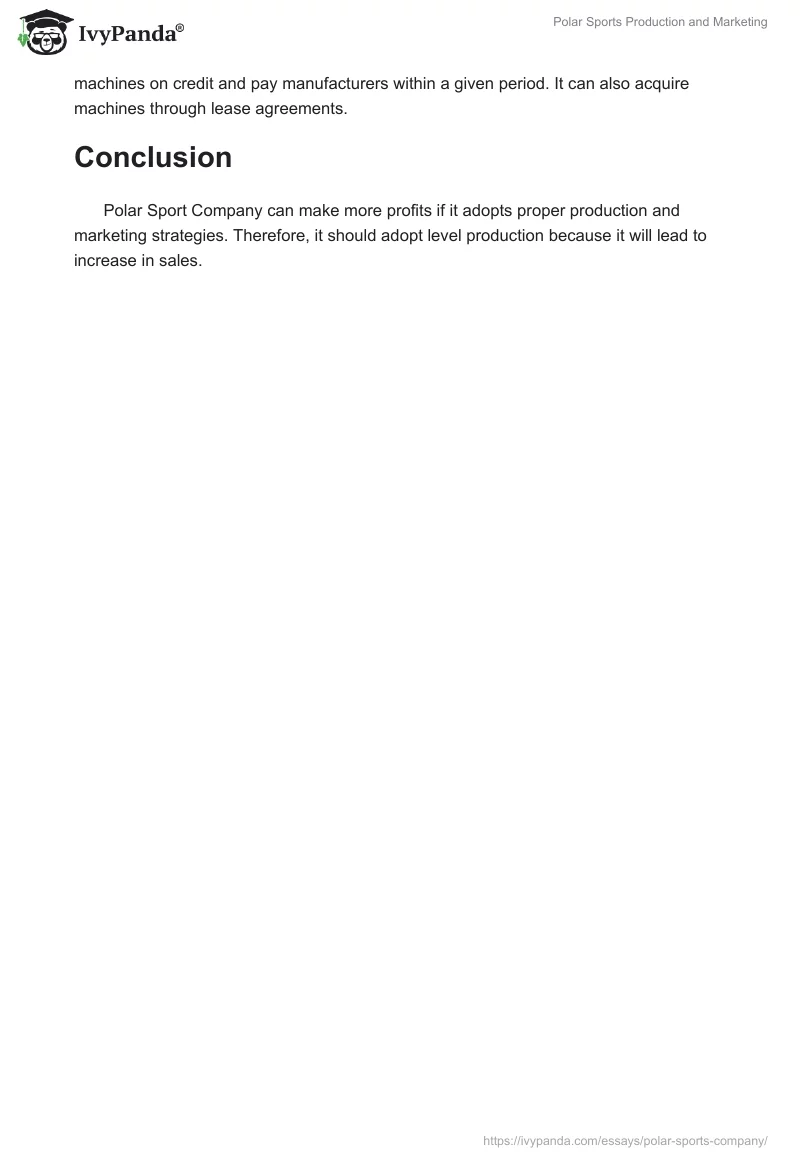 Polar Sports Production and Marketing. Page 5