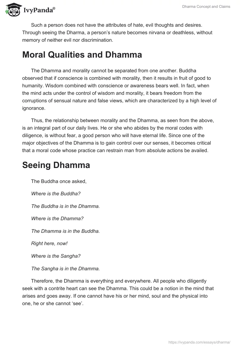 Dharma Concept and Claims. Page 2
