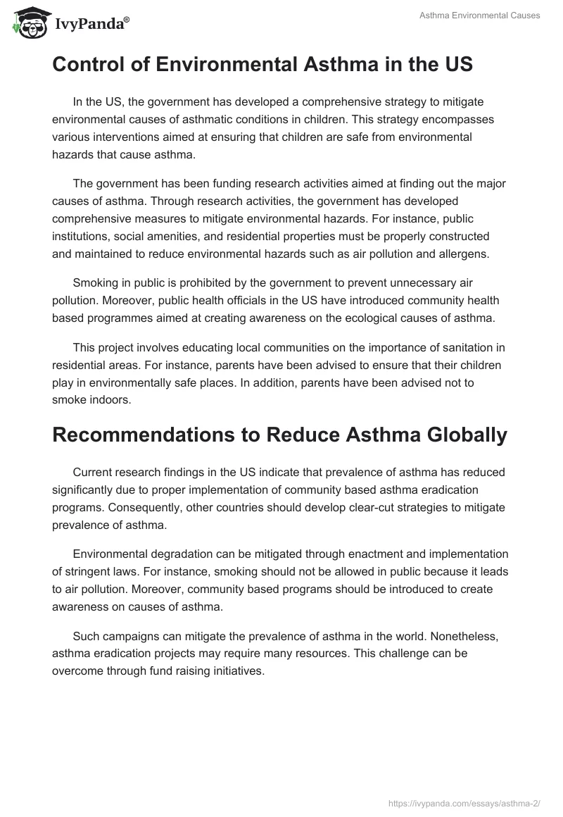 Asthma Environmental Causes. Page 2