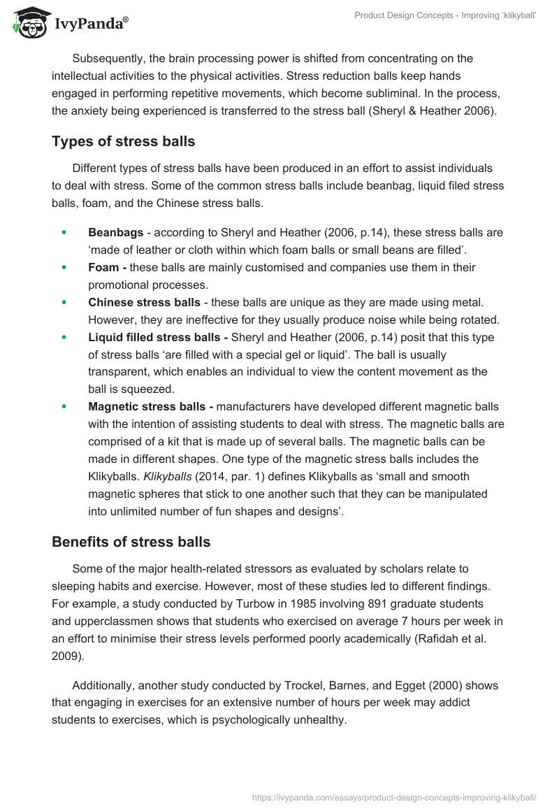 Product Design Concepts - Improving ‘klikyball’. Page 5