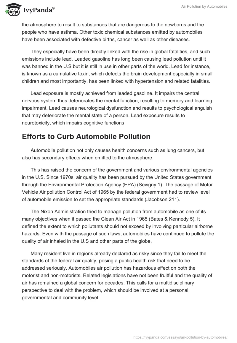 Air Pollution by Automobiles. Page 5