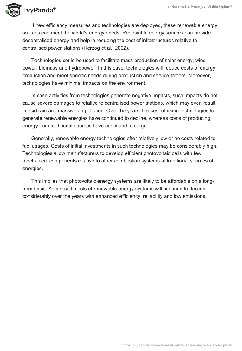 Is Renewable Energy a Viable Option?. Page 2