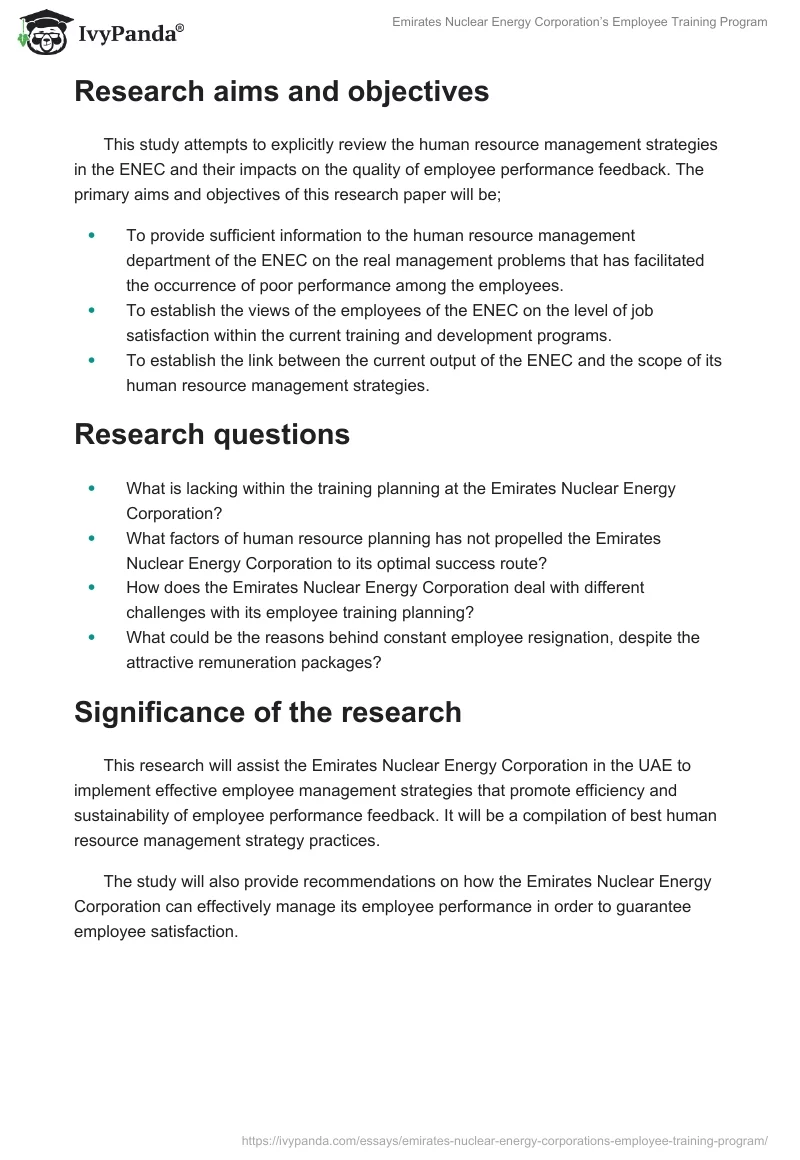 Emirates Nuclear Energy Corporation’s Employee Training Program. Page 3