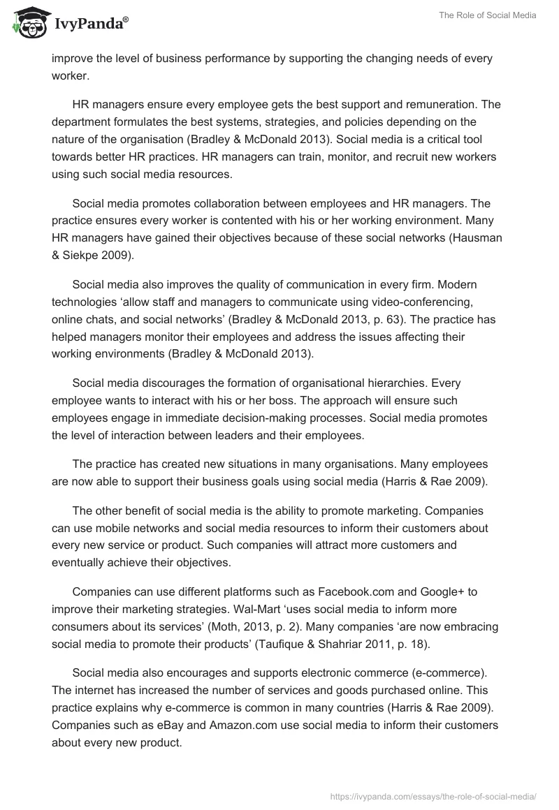 The Role of Social Media. Page 3