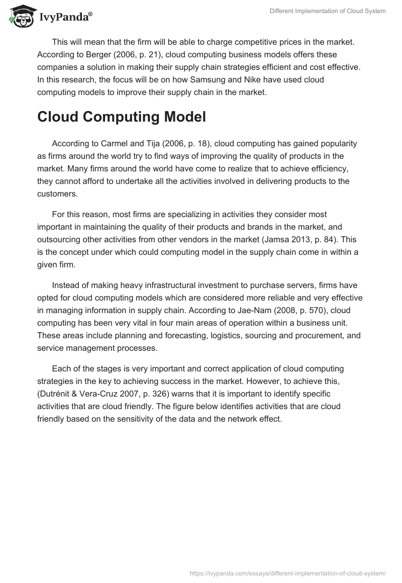 Different Implementation of Cloud System. Page 2