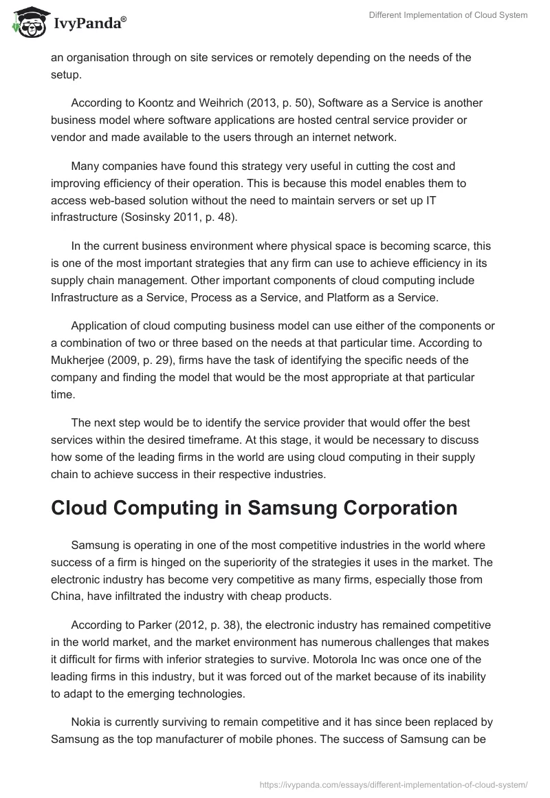 Different Implementation of Cloud System. Page 4