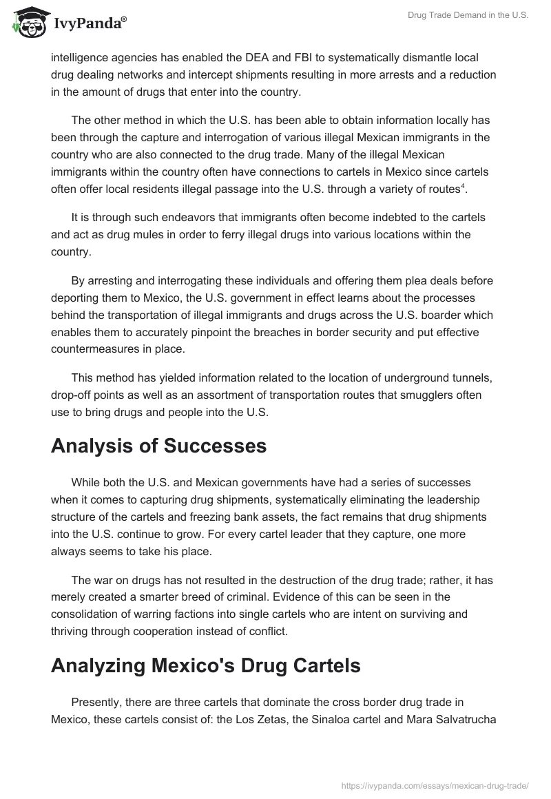 Drug Trade Demand in the U.S.. Page 3