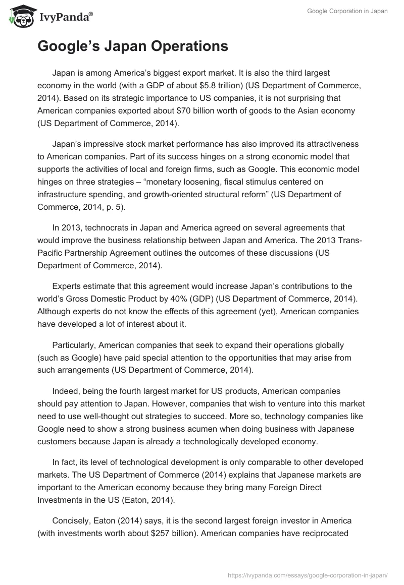 Google Corporation in Japan. Page 2