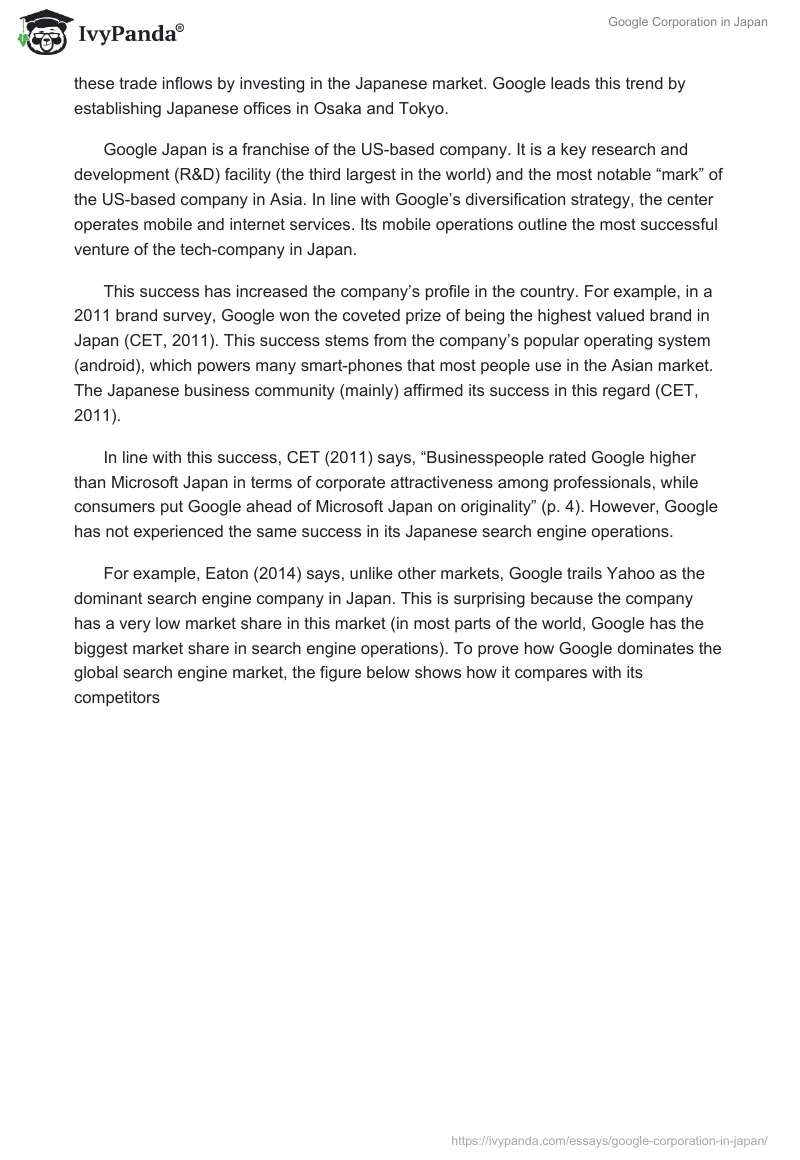 Google Corporation in Japan. Page 3