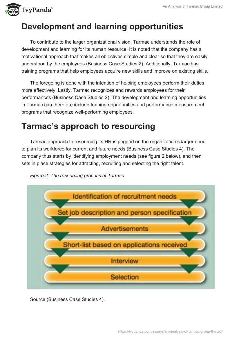 An Analysis of Tarmac Group Limited. Page 4