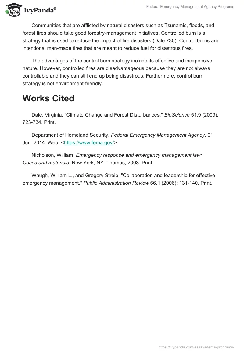 Federal Emergency Management Agency Programs. Page 3