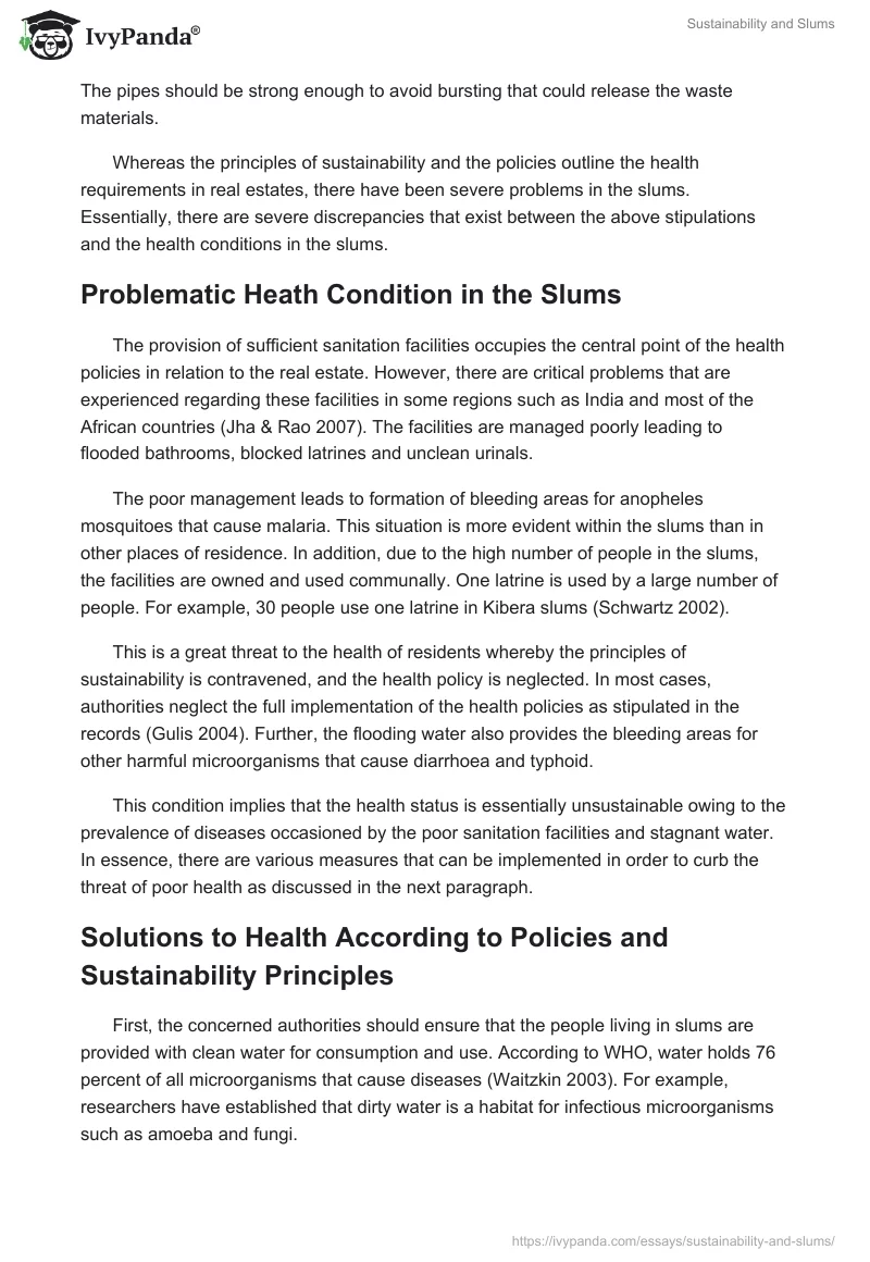 Sustainability and Slums. Page 4