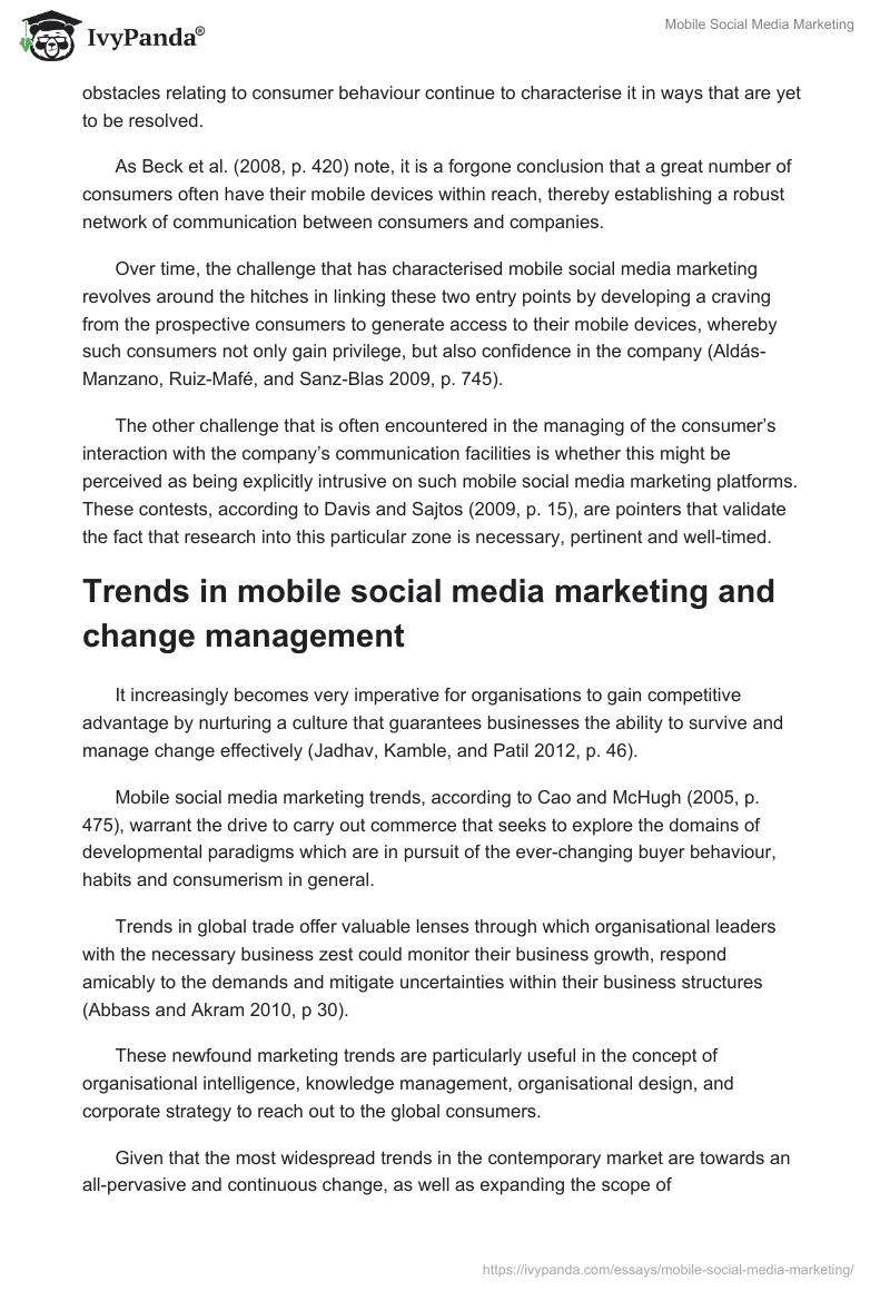 Mobile Social Media Marketing. Page 3