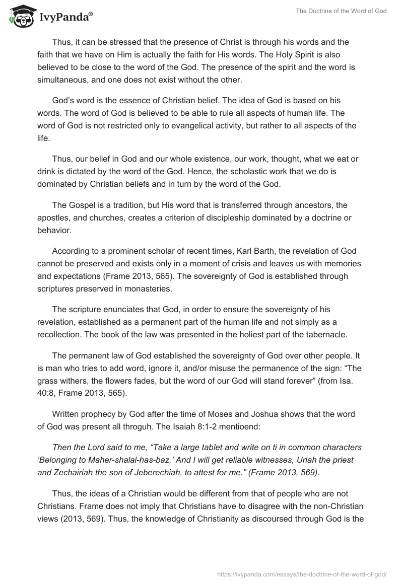 The Doctrine of the Word of God. Page 2