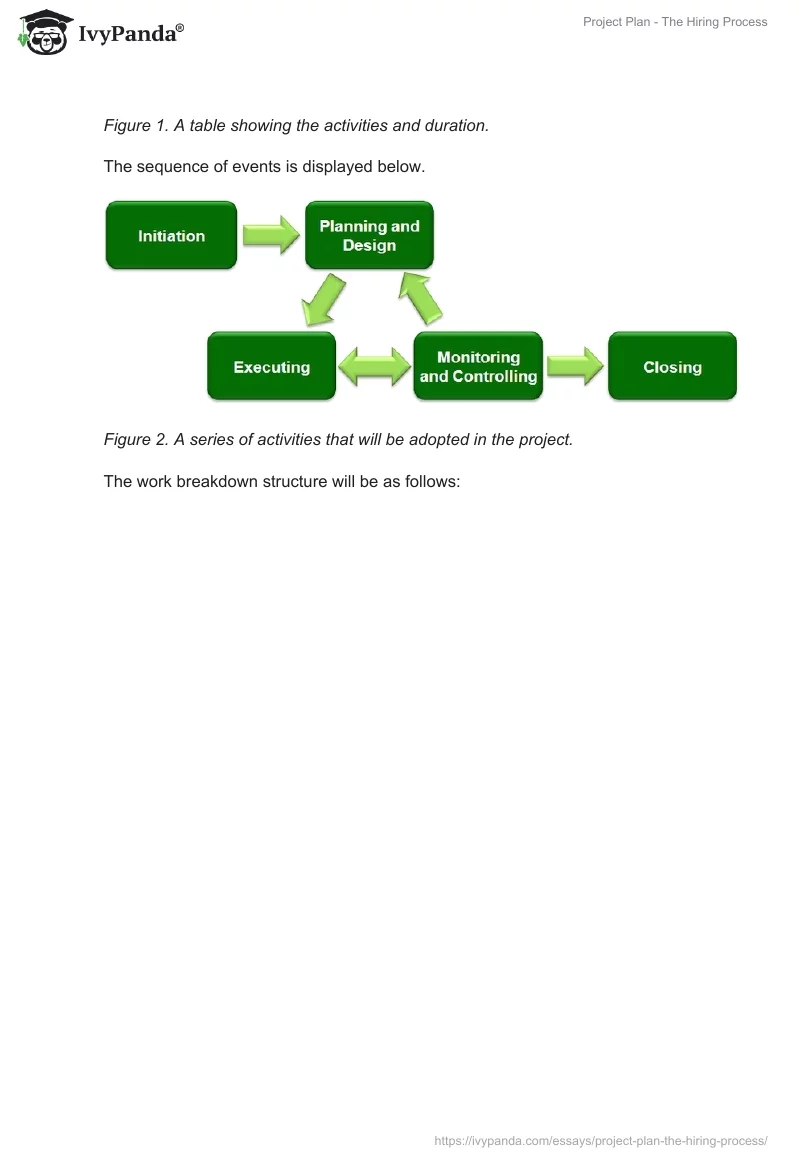 Project Plan - The Hiring Process. Page 3