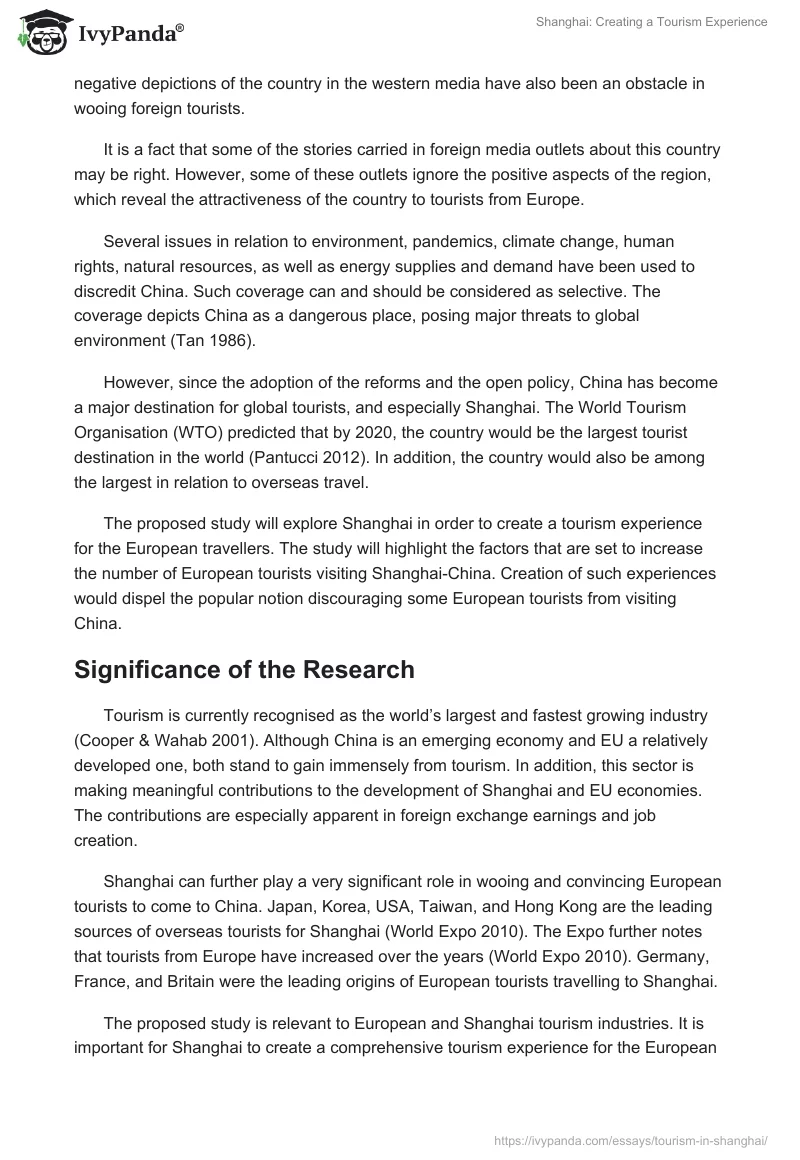 Shanghai: Creating a Tourism Experience. Page 3