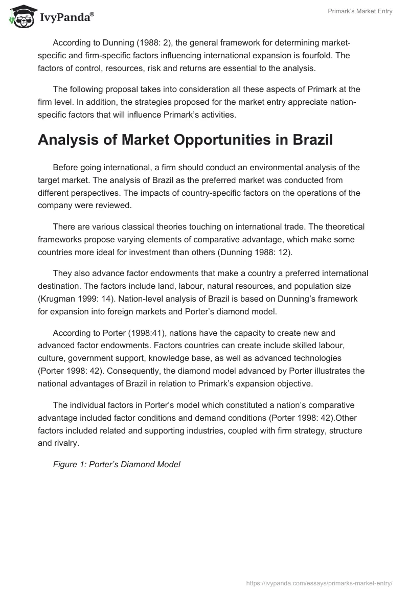 Primark’s Market Entry. Page 4