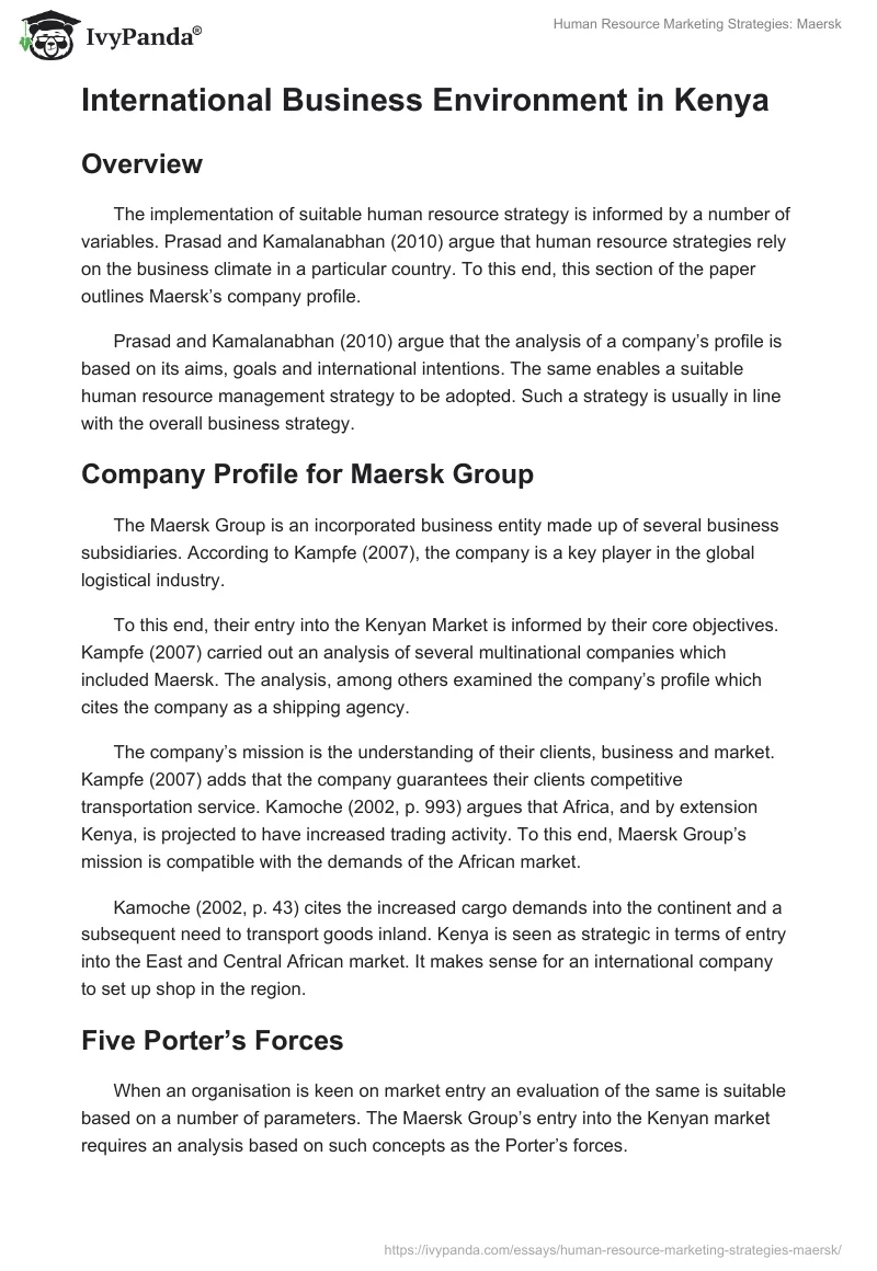 Human Resource Marketing Strategies: Maersk. Page 3