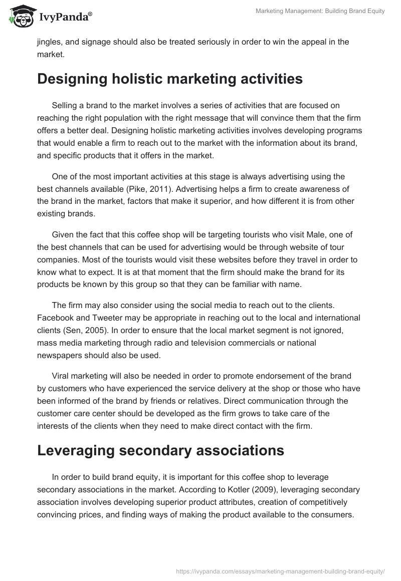 Marketing Management: Building Brand Equity. Page 3