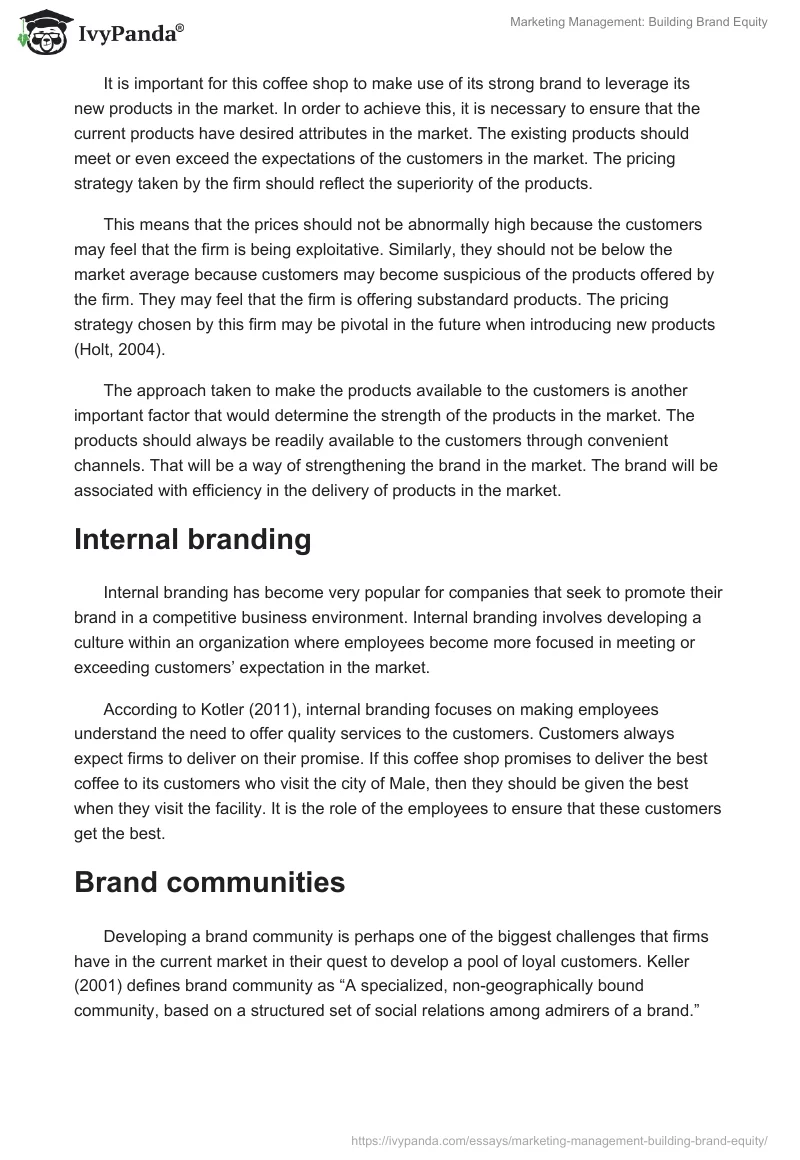 Marketing Management: Building Brand Equity. Page 4