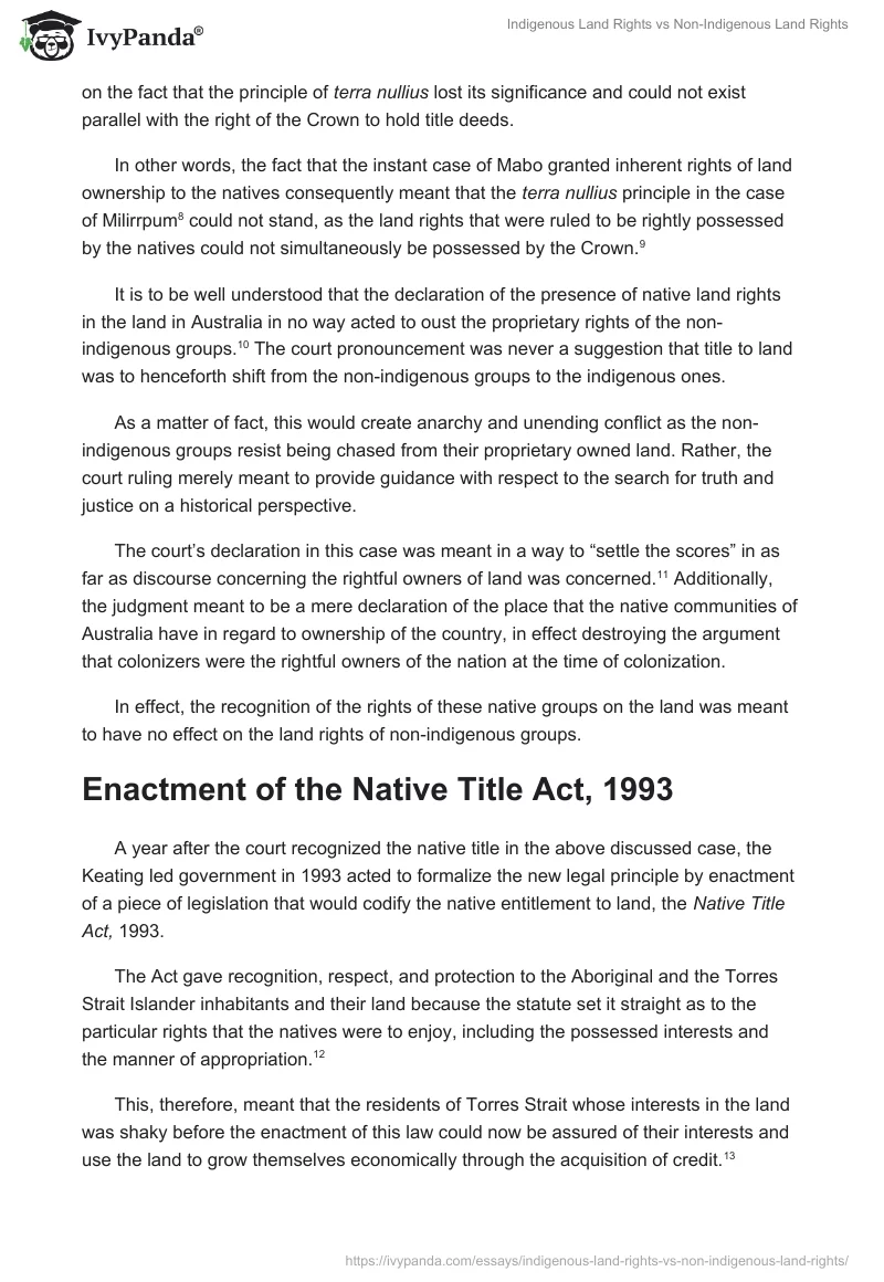 Indigenous Land Rights vs Non-Indigenous Land Rights. Page 3