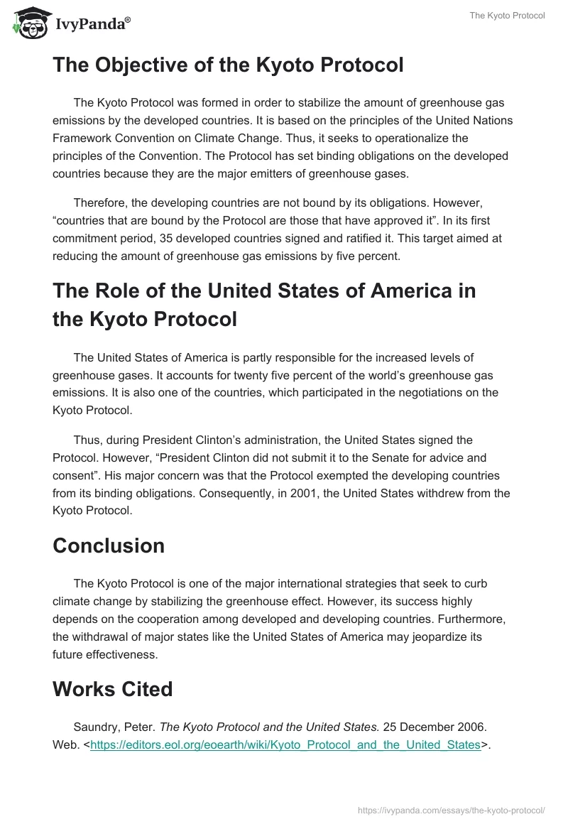 The Kyoto Protocol. Page 2