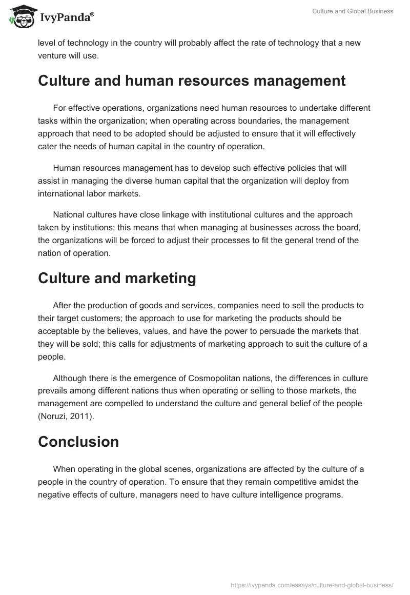 Culture and Global Business. Page 2