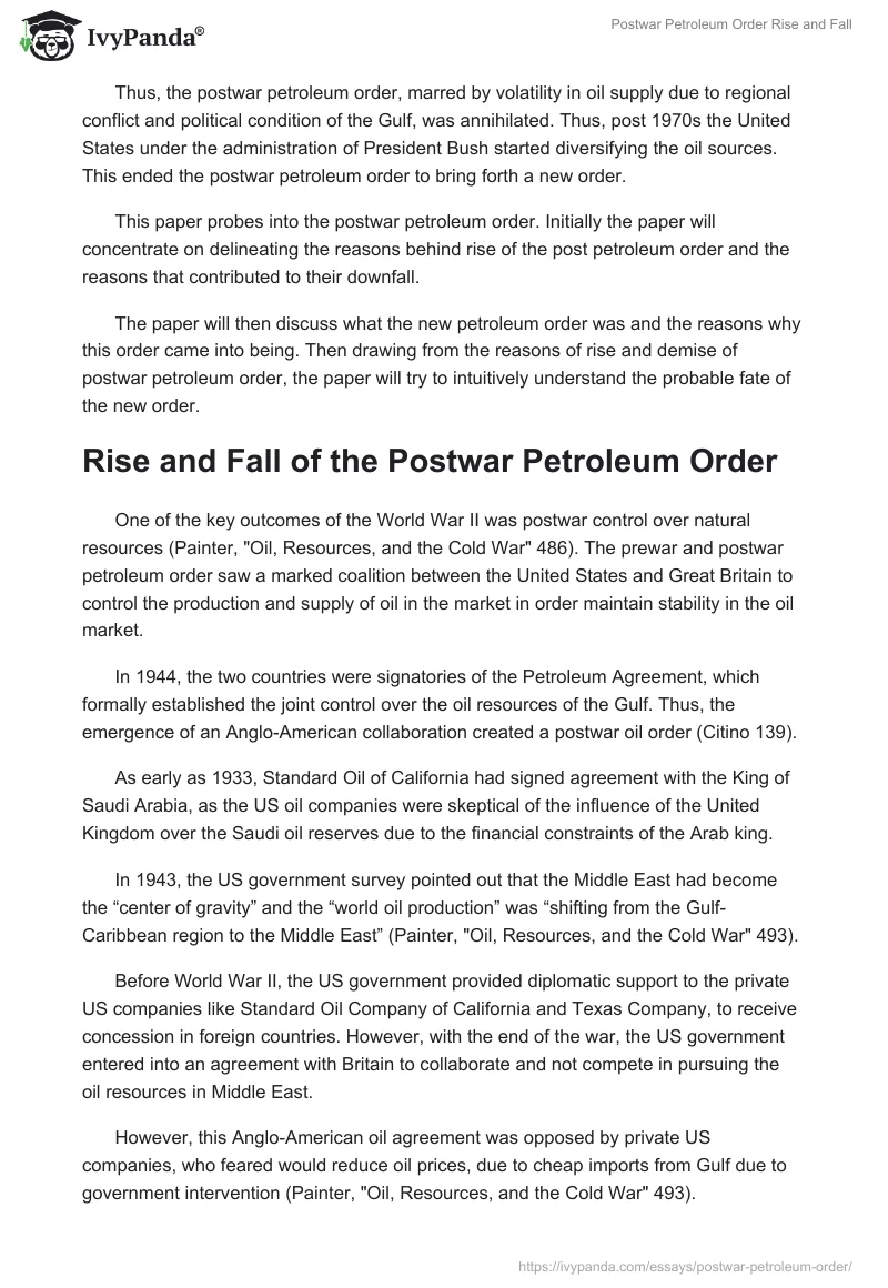 Postwar Petroleum Order Rise and Fall. Page 2