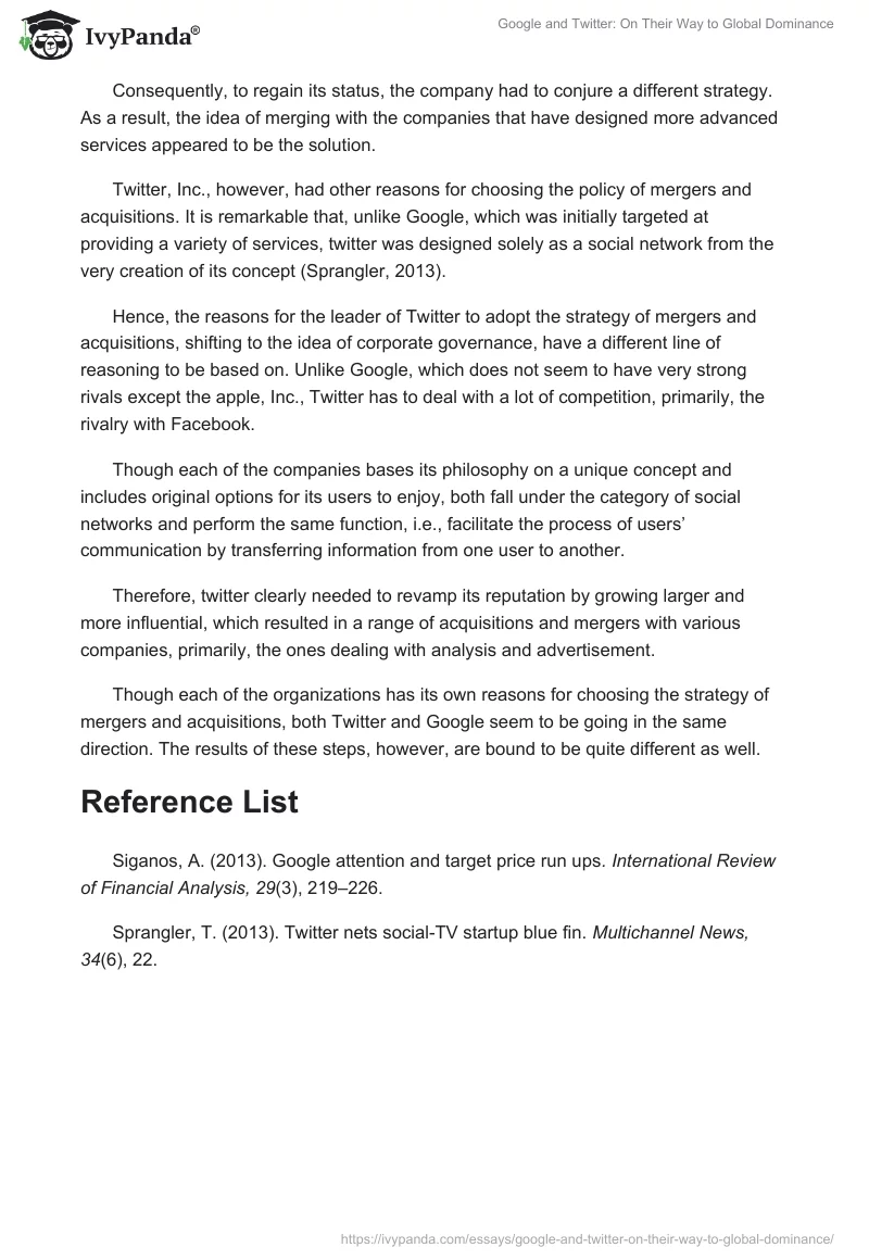 Google and Twitter: On Their Way to Global Dominance. Page 2