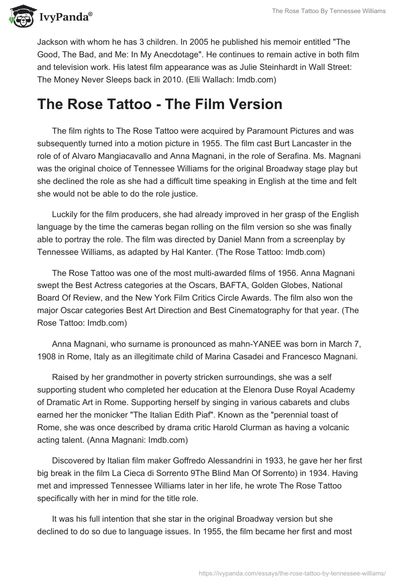 The Rose Tattoo By Tennessee Williams. Page 3