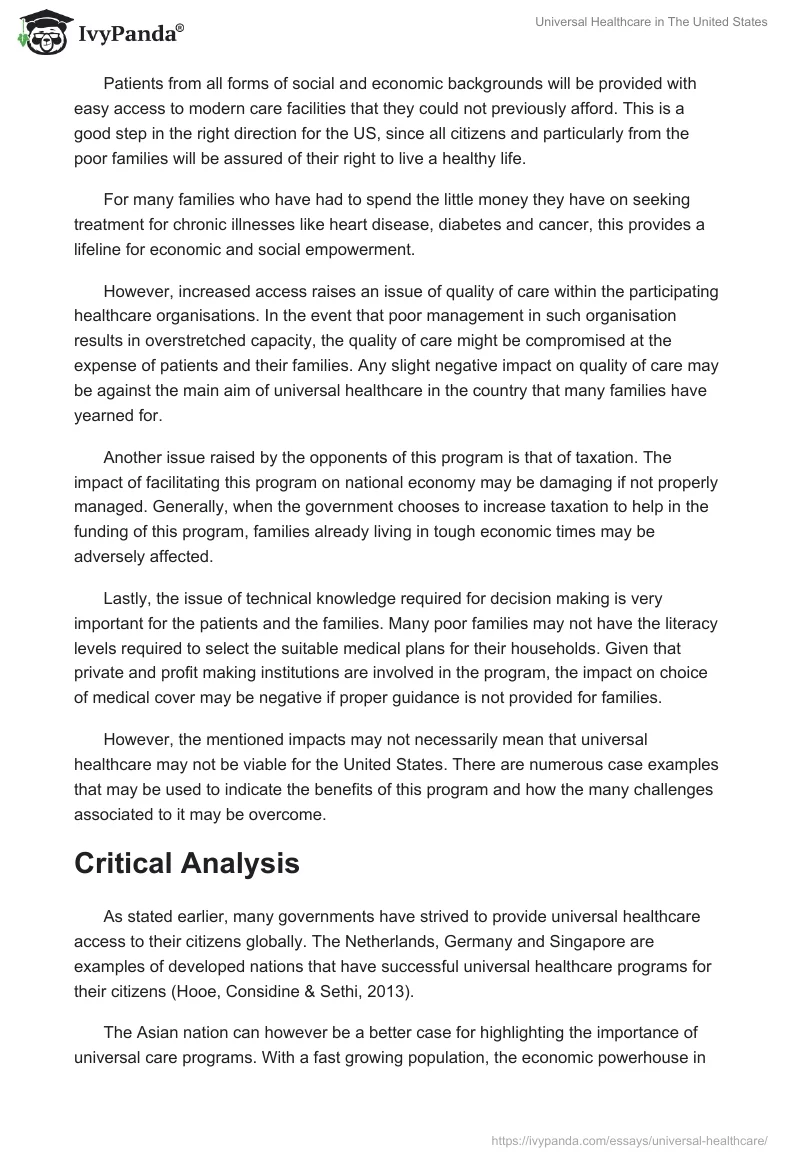 Universal Healthcare in The United States. Page 4
