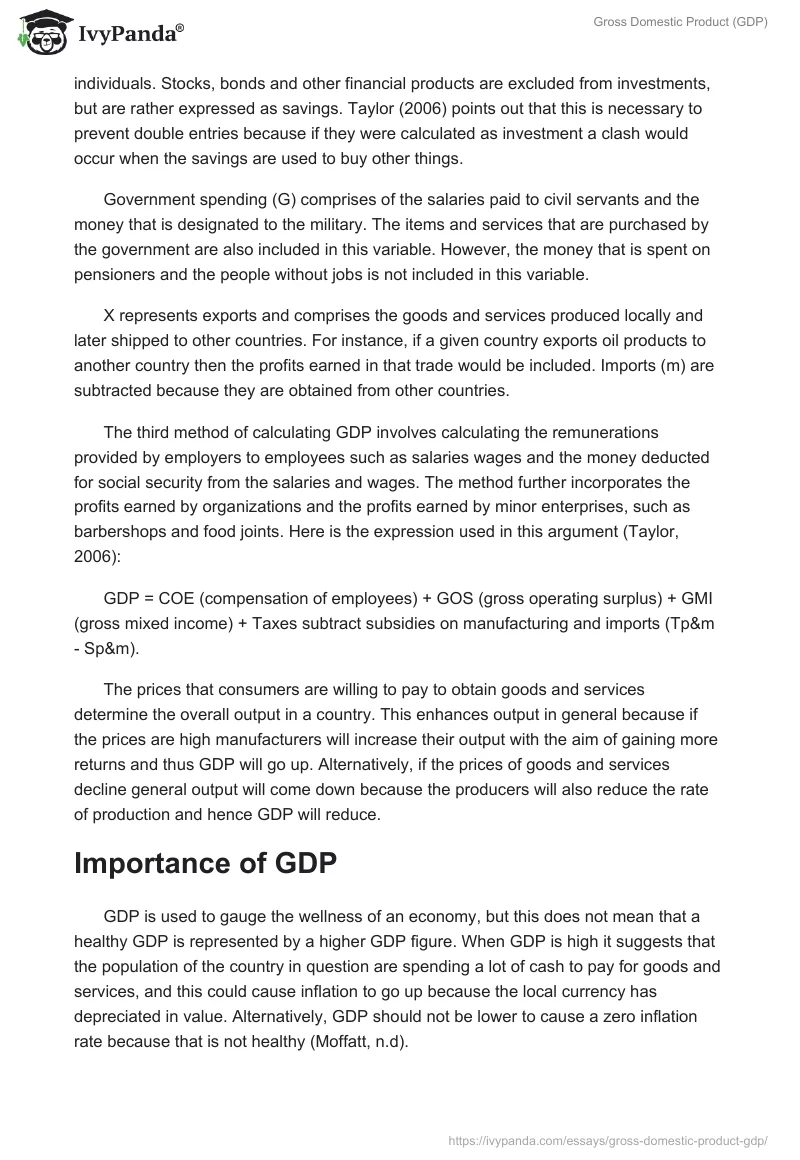 Gross Domestic Product (GDP). Page 2