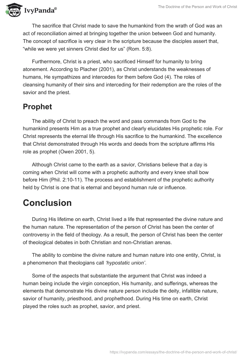 The Doctrine of the Person and Work of Christ. Page 4