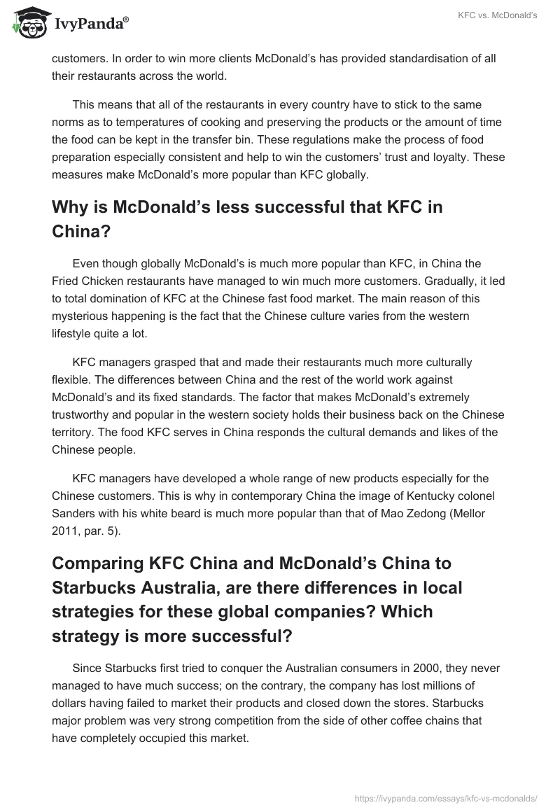 KFC vs. McDonald’s. Page 2
