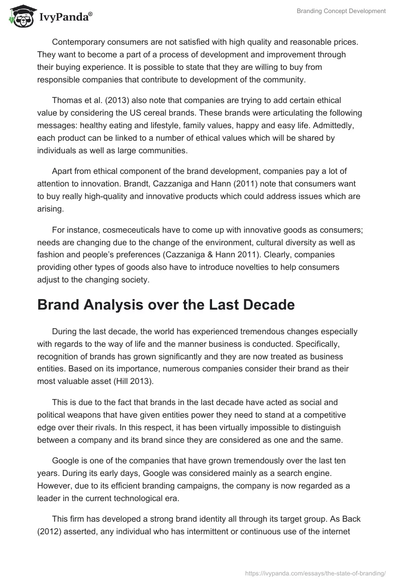 Branding Concept Development. Page 2