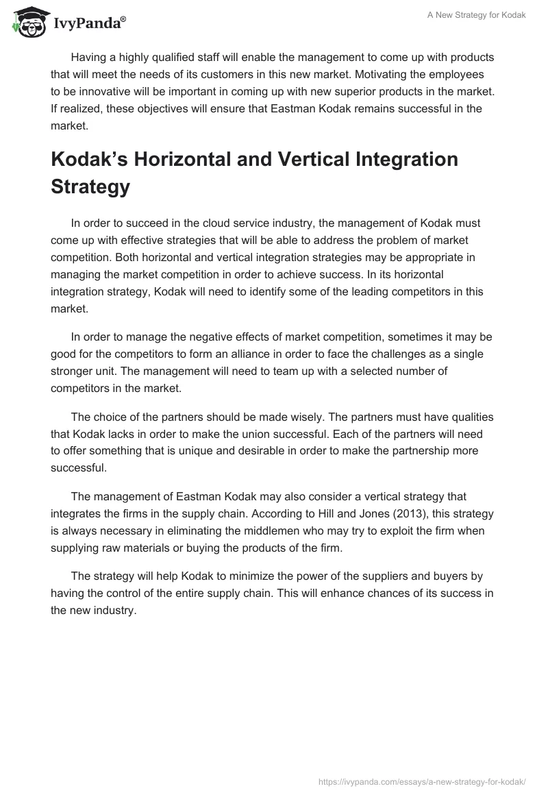 A New Strategy for Kodak. Page 2