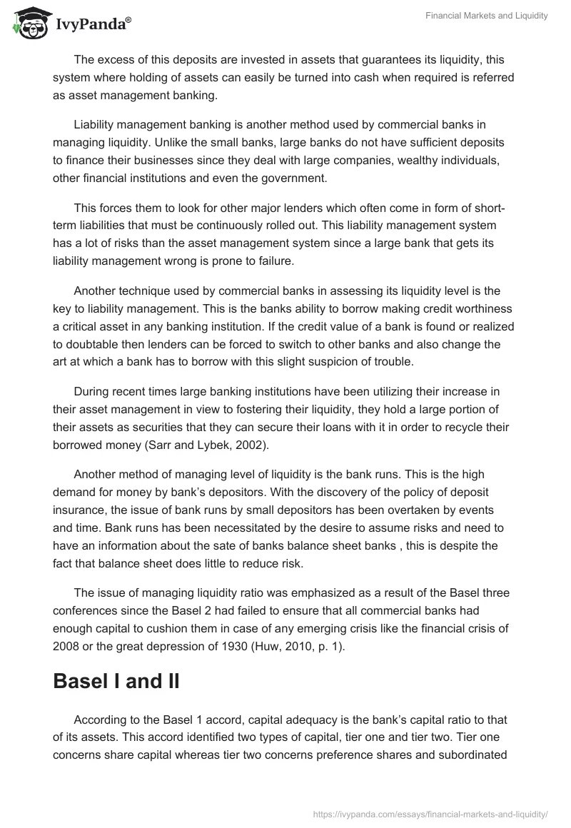 Financial Markets and Liquidity. Page 4