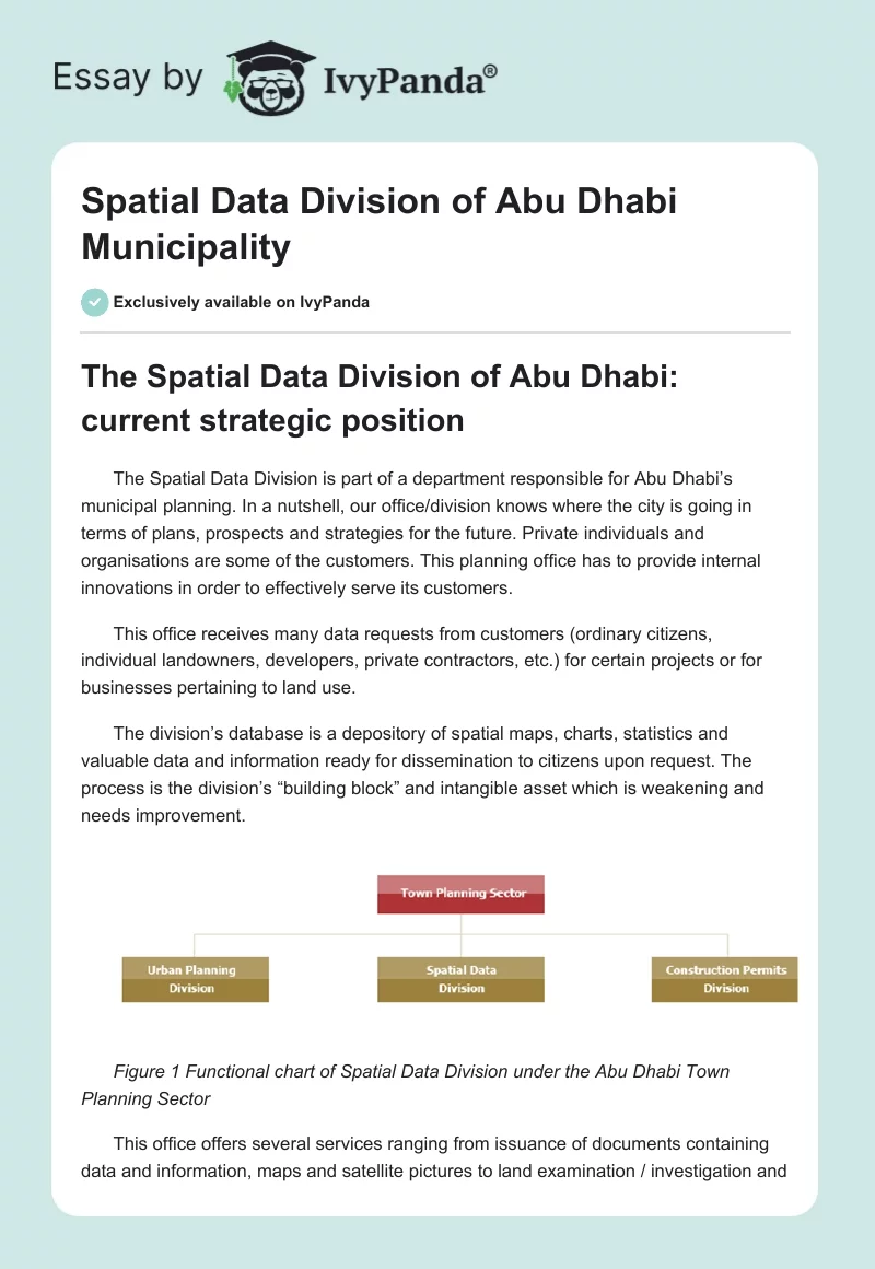 Spatial Data Division of Abu Dhabi Municipality. Page 1