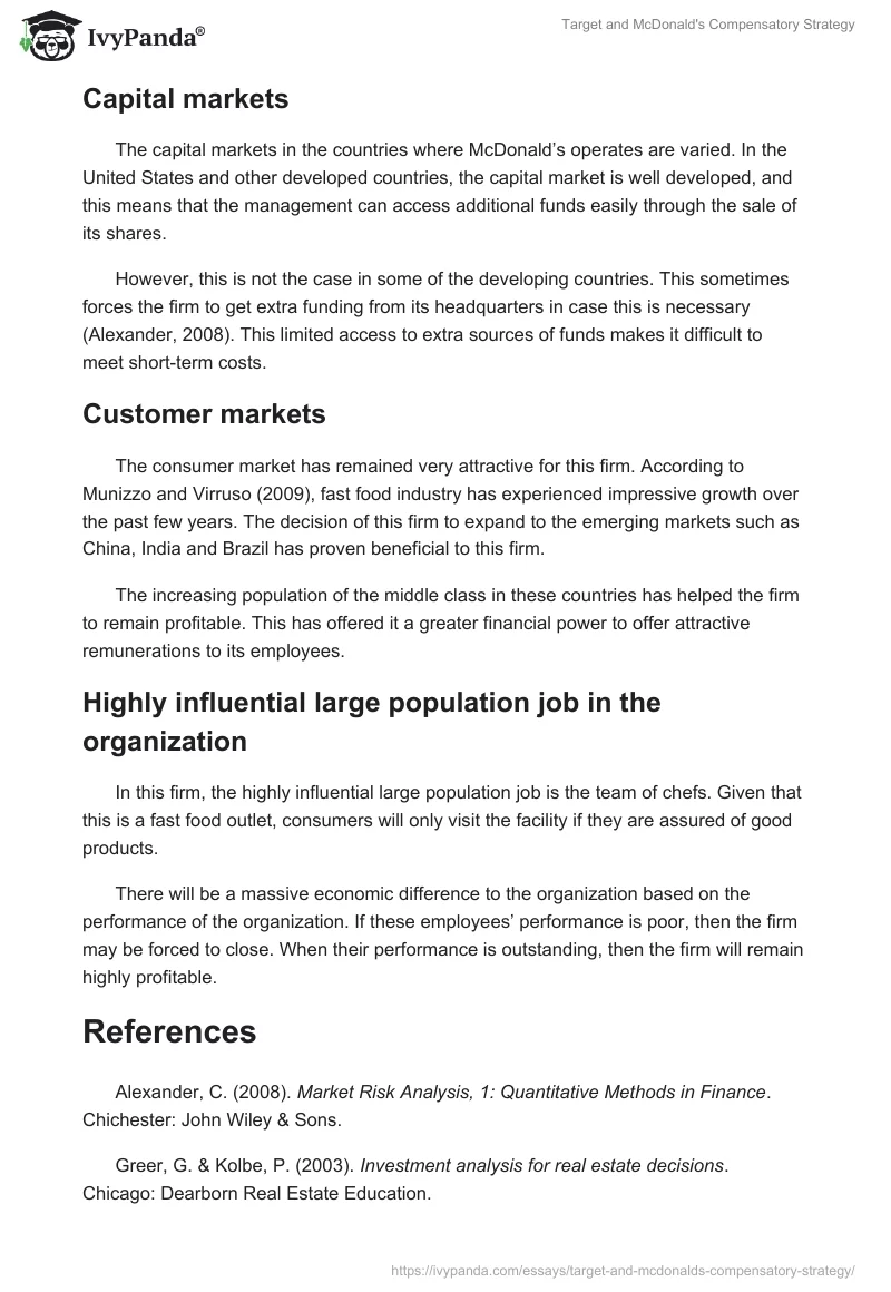 Target and McDonald's Compensatory Strategy. Page 4