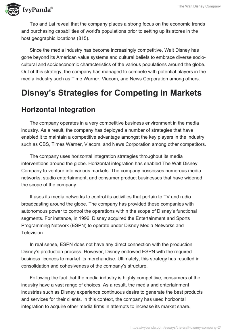 The Walt Disney Company. Page 3