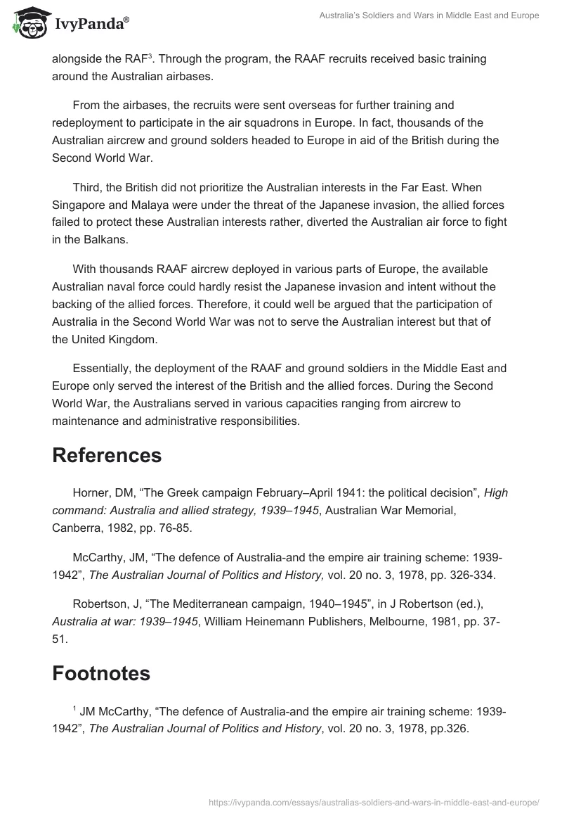 Australia’s Soldiers and Wars in Middle East and Europe. Page 2