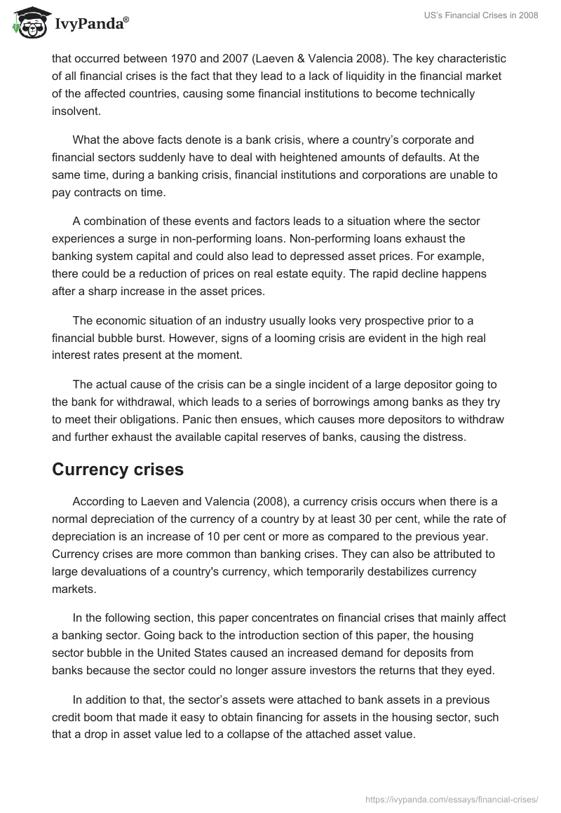 US’s Financial Crises in 2008. Page 2