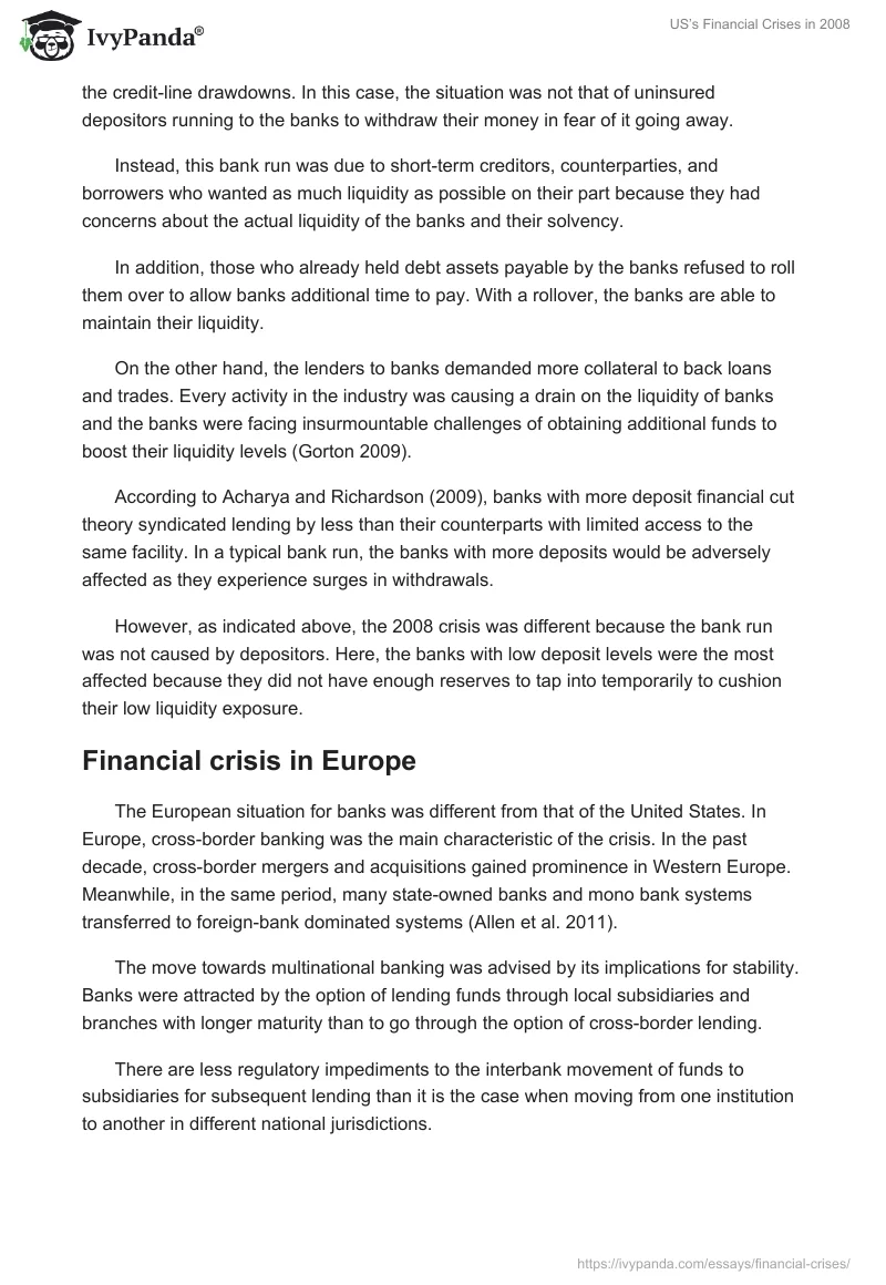 US’s Financial Crises in 2008. Page 4