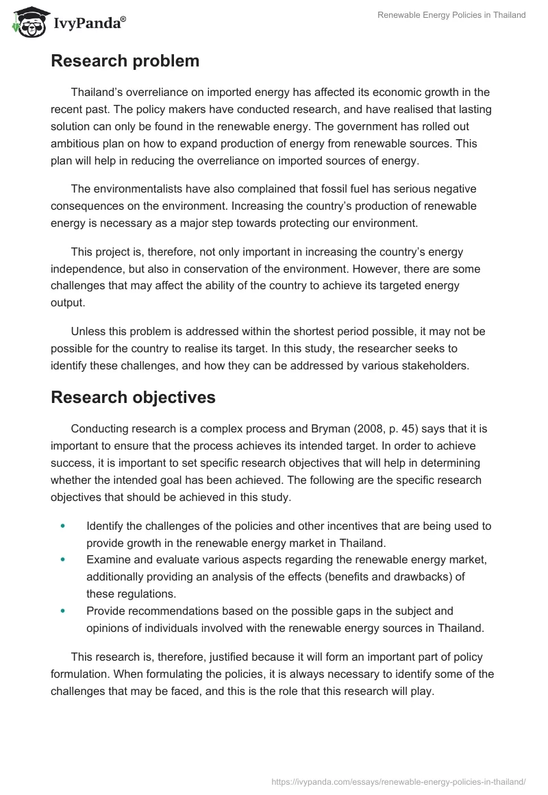 Renewable Energy Policies in Thailand. Page 3