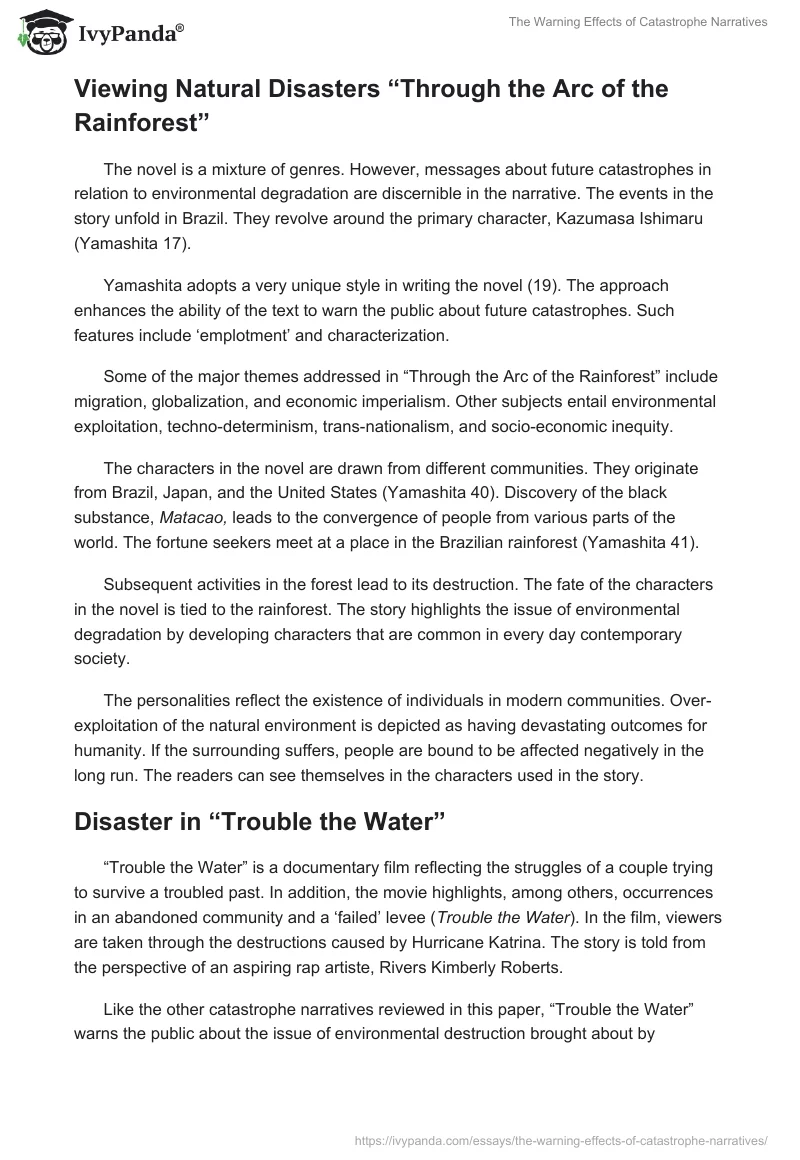 The Warning Effects of Catastrophe Narratives. Page 4
