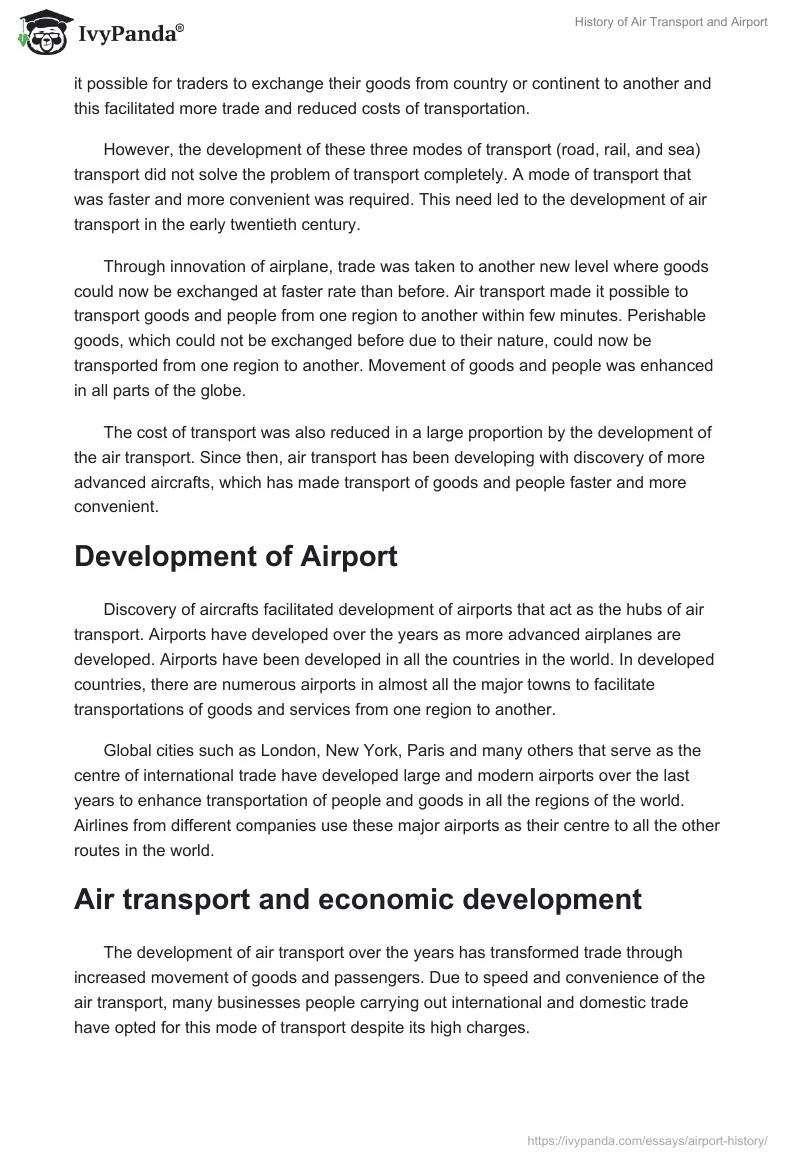 History of Air Transport and Airport. Page 2